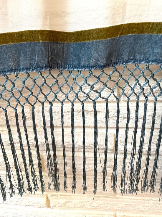 Free People Sugar Magnolia Burnout Velvet Kimono With Fringe One Size O/S - Picture 10 of 12